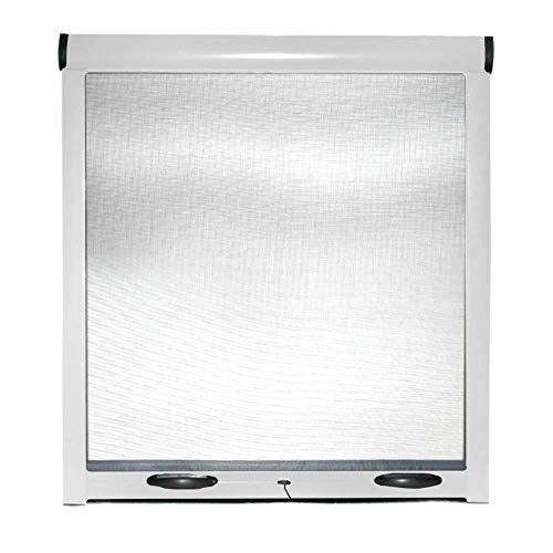 Zanzariera a rullo per finestra di casa con frizione in kit riducibile (bianco, 100x170)