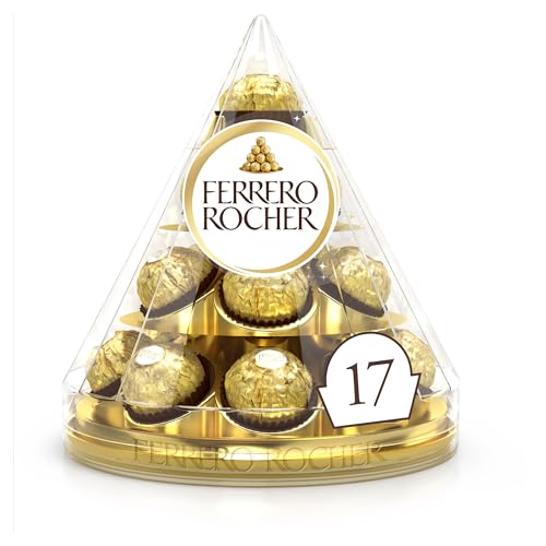 Ferrero Rocher, cioccolatini ripieni con granella di nocciola, 17 pezzi da 12,5 gr
