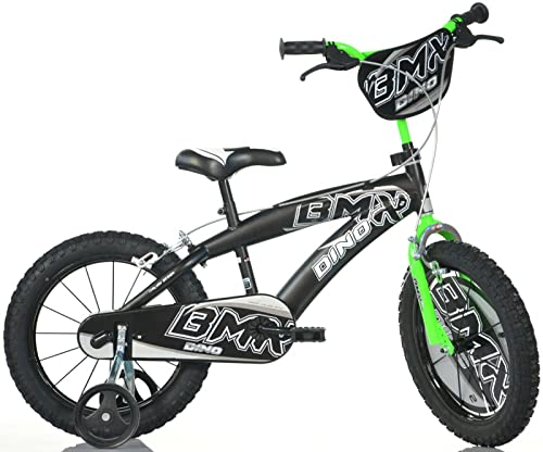 Dino Bikes Bicicletta BMX 16' Nero-Verde - Bici Bambino