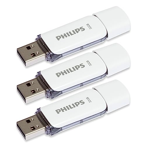 Pen Drive 32gb USB 2.0 Philips Snow Edition Grey FM32FD70E/00 chiavetta flash drive (32 GB) confezione da 3 pezzi