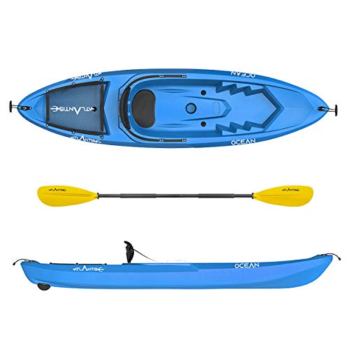 ATLANTIS Kayak - Canoa Ocean blu - Pagaia + schienalino + ruotino
