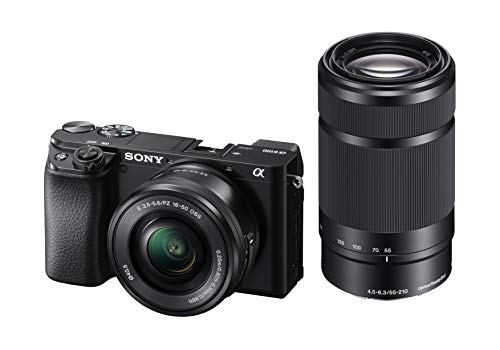 Sony Alpha 6100 | Fotocamera Mirrorless APS-C con Ottiche Zoom Sony 16-50mm e Sony 55-210mm (AF rapido in 0.02s, Real Time Eye AF e Real Time Tracking, Video 4K e Schermo LCD regolabile di 180°)