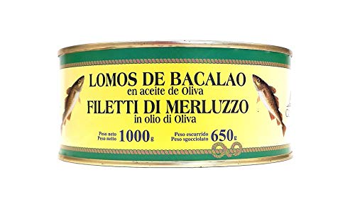 Filetti di Merluzzo Nordico in Olio di Oliva COSTA VASCA - 1000g - [4 unitá]