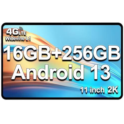 TECLAST 2K Tablet 11 Pollici T50 Android 13 Tablet Gaming, 16GB RAM+256GB ROM(TF 2TB), 4G LTE Dual SIM+5G WiFi, T616 Octa-Core 2.0GHz, TDDI 2000x1200 IPS, 20MP Camera/BT5/Widevine L1/GPS/7500mAh-2023