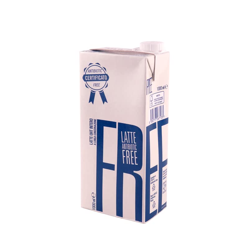Latte FREE - Latte intero UHT a lunga conservazione - ANTIBIOTIC FREE - 9 brick da 1L