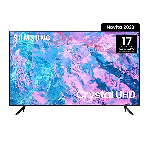 Samsung Crystal UHD UE75CU7170UXZT, Smart TV 75' Serie CU7000, Crystal UHD 4K, BLACK , 2023, DVB-T2