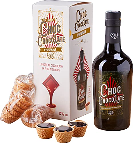 SD Choc Chocolate liquore al cioccolato in astuccio con cialde - 500 ml