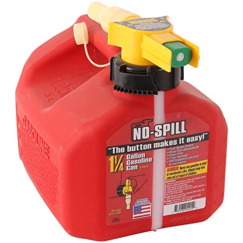 No Spill 1415 1-1/4-Gallon Poly Gas Can (CARB Compliant), rosso, 7,5 'x 8' x 10'
