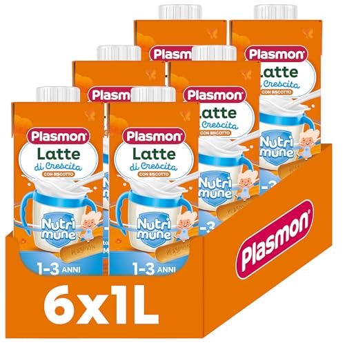 Plasmon Nutrimune Latte Liquido Biscotto, 12-36 Mesi 6 x 1 L