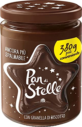Pan di Stelle - Crema Spalmabile di Cacao e Nocciole con Granella di Biscotto 380 g - Nuovo Formato e Restyling