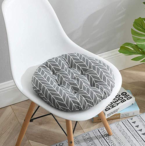 homeyuser - 2 cuscini imbottiti per sedia, rotondi, per sedie da pranzo, giardino, cucina, ufficio, 40 cm, colore: grigio2
