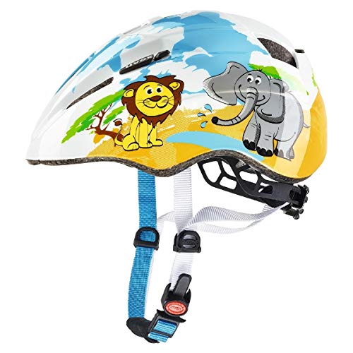 uvex kid 2, casco da ciclismo leggero per bambini, regolazione individuale delle dimensioni, ampliabile con luce a LED, desert, 46-52 cm