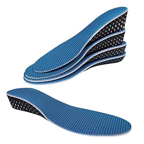 1 paio di solette per aumentare l'altezza in memory foam, inserti per il sollevamento del tallone invisibili Sollevatori per scarpe Solette per rialzo per uomo Donna (Color : Blue, Size : 5cm)