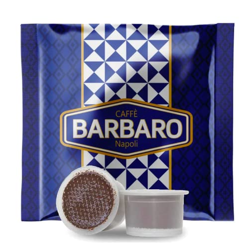 CAFFE' BARBARO Napoli 100 capsule caffè Compatibile con macchine Fior Fiore Martello® Cremoso Napoli Miscela Blu