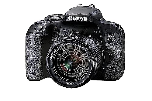 Canon EOS 800D Fotocamera Digitale, Obiettivo EF-S 18-55 mm f/4-5.6 IS STM, Nero [Versione EU]