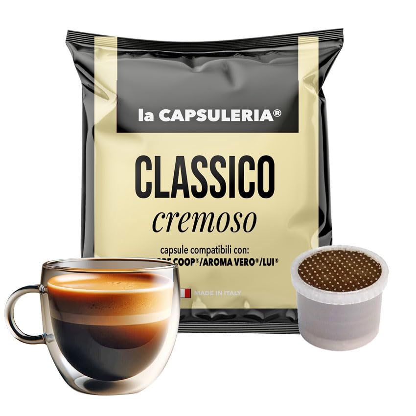Caffè CLASSICO, cremoso (100 Capsule) compatibili con Fior Fiore Coop, Lui Espresso - (La Capsuleria)