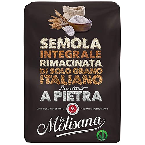 La Molisana, Semola di Grano Duro Integrale, SOLO Grano Italiano - 1kg