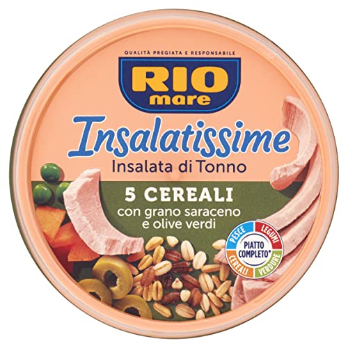 Rio Mare - Insalatissime 5 Cereali e Tonno con Grano Saraceno e Olive Verdi, Senza Conservanti, 1 lattina da 220g