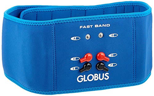 Globus G0487, Fast Band Addominali Glutei Schiena Fascia Cintura per elettrostimolatore Unisex Adulto, Azzurro, Pequeño