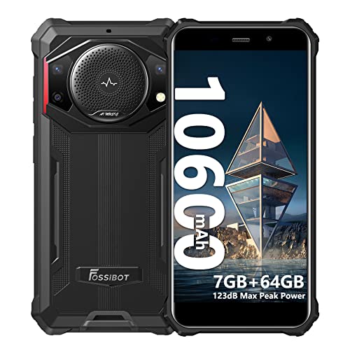 FOSSiBOT Rugged Smartphone 2023 F101,10600mAh, Android 12 Smartphone Indistruttibile,7GB+64GB/512 GB,123dB Telefono Indistruttibile, 5.45' Impermeabile IP68,24MP+8MP,Dual SIM