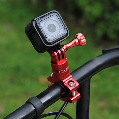 PULUZ 360 Degree Rotation Aluminum Bicycle Bike Handlebar Adapter Mount with Screw for GoPro HERO 6/5 / 4/3+ / 3/2/ 1 Session 5/4, Xiaoyi Sport Camera