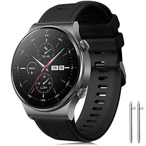 Forerunner 745 Cinturino Huawei Watch GT 2 46mm/Huawei GT Sport/Active/Elegant/Classic Braccialetto Silicone Polsino Banda 22mm Cinturino per Galaxy Watch 3 45mm/46mm/Gear S3 Frontier/Classic