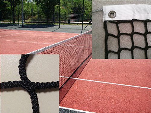 Rete da Tennis Premium. Polipropilena Alta tenacità Colore Nero de 3 mm, stabilizzata ai Raggi UV